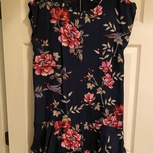 Joie navy flounce dress size medium